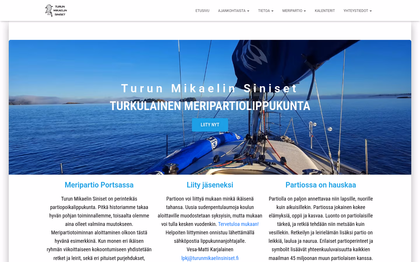 Turun Mikaelin Siniset — Partiolippukunnan verkkosivusto